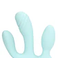 Vibrador 3-1 de Silicone Liquido Breezy Blue Loveline - Thumbnail 6