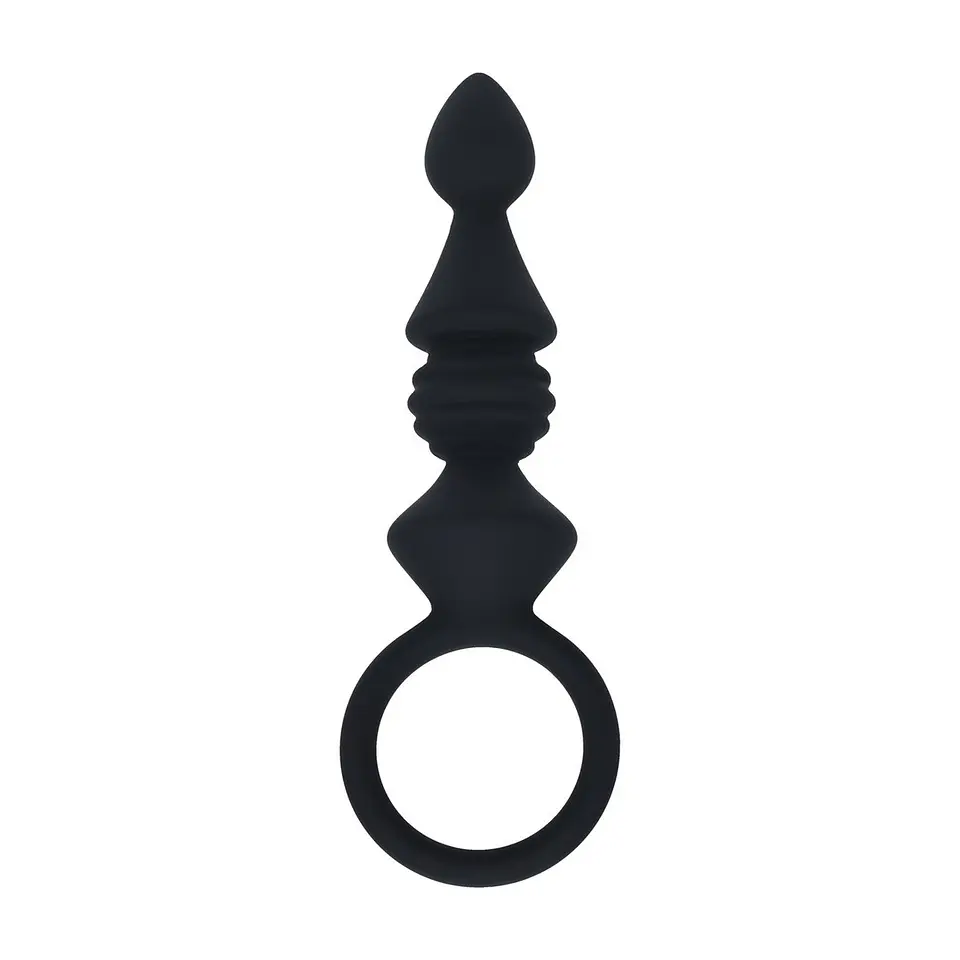 Sonda Anal em Silicone com Estrias com Asa Preto Levelz 1