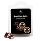 Bolas Lubrificantes Beijáveis Brazilian Balls Sabor a Chocolate 2 X 4gr Secret Play - Thumbnail 3