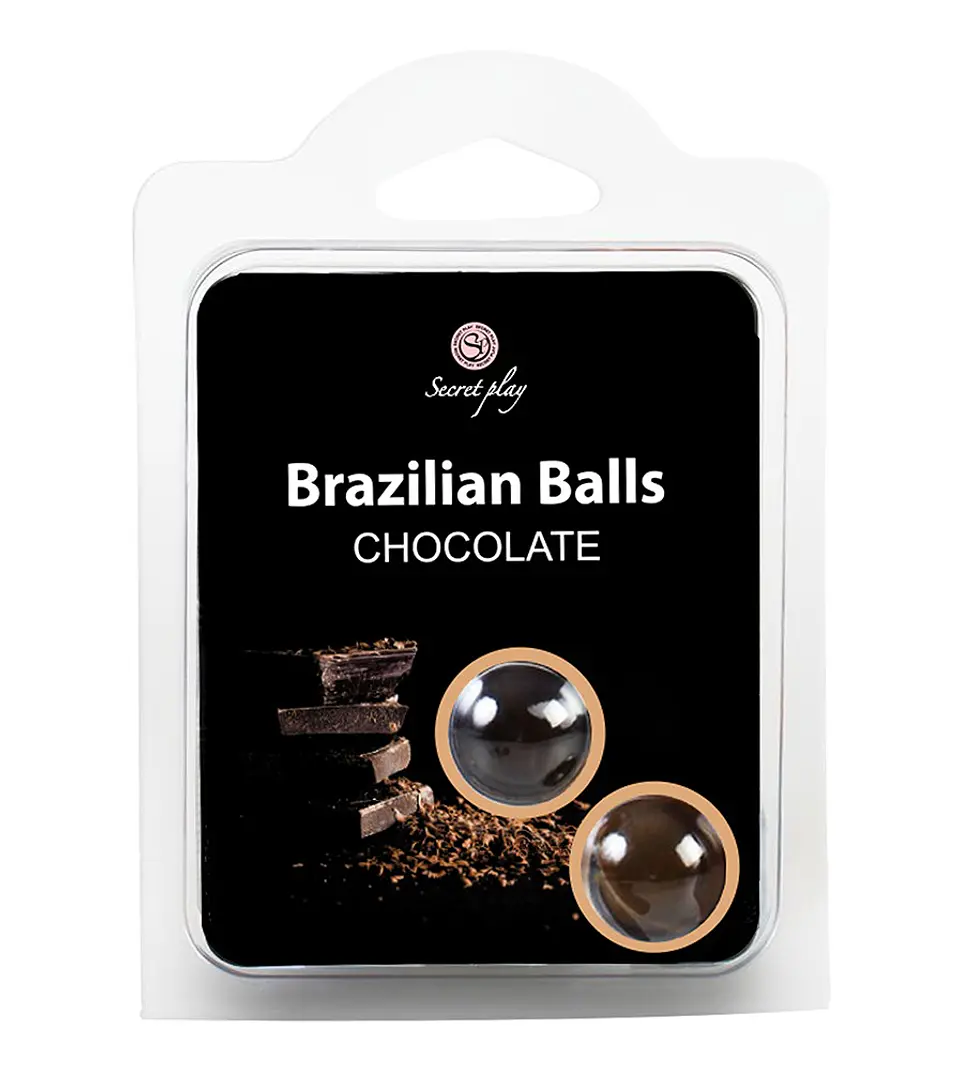 Bolas Lubrificantes Beijáveis Brazilian Balls Sabor a Chocolate 2 X 4gr Secret Play 4