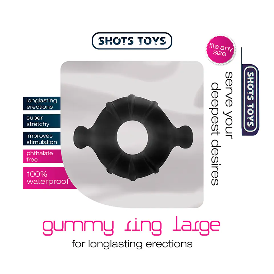 Anel para o Pénis Gummy Ring Grande Shots Toys 2