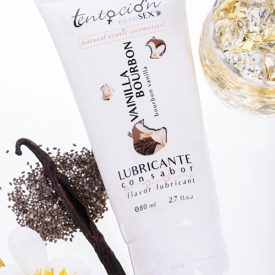 Lubrificante com Sabor a Bourbon de Baunilha 80ml Tentación Play Sex 1