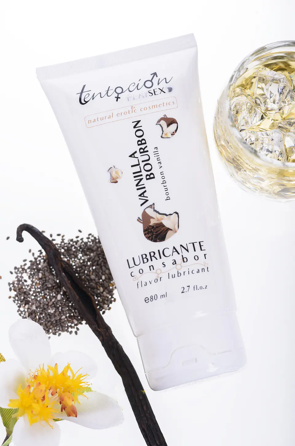 Lubrificante com Sabor a Bourbon de Baunilha 80ml Tentación Play Sex 2