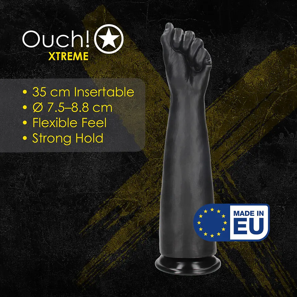Dildo em Forma de Punho Fist of Pleasure XL 35 CM Preto Ouch! 5