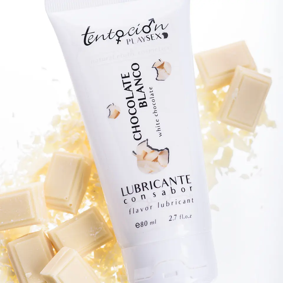 Lubrificante com Sabor a Chocolate Branco 80ml Tentación Play Sex 1