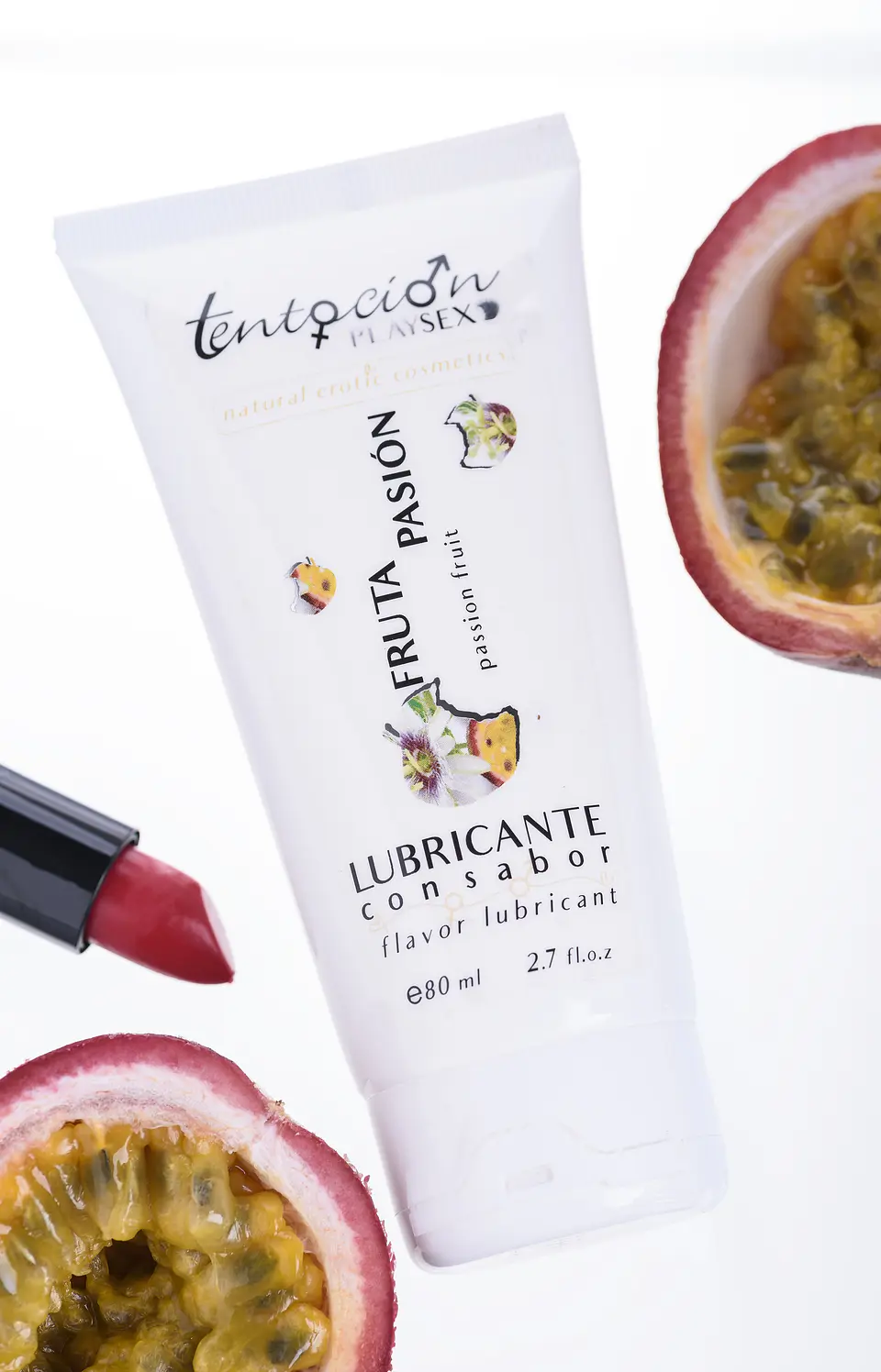 Lubrificante com Sabor a Maracujá 80ml Tentación Play Sex 2