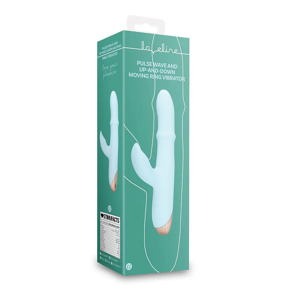 Vibrador Pulse Wave and Up-And-Down Moving Ring Arctic Blue Loveline 2