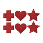 Conjunto de 3 Tapa Mamilos Cross Star Heart Le Désir - Thumbnail 2