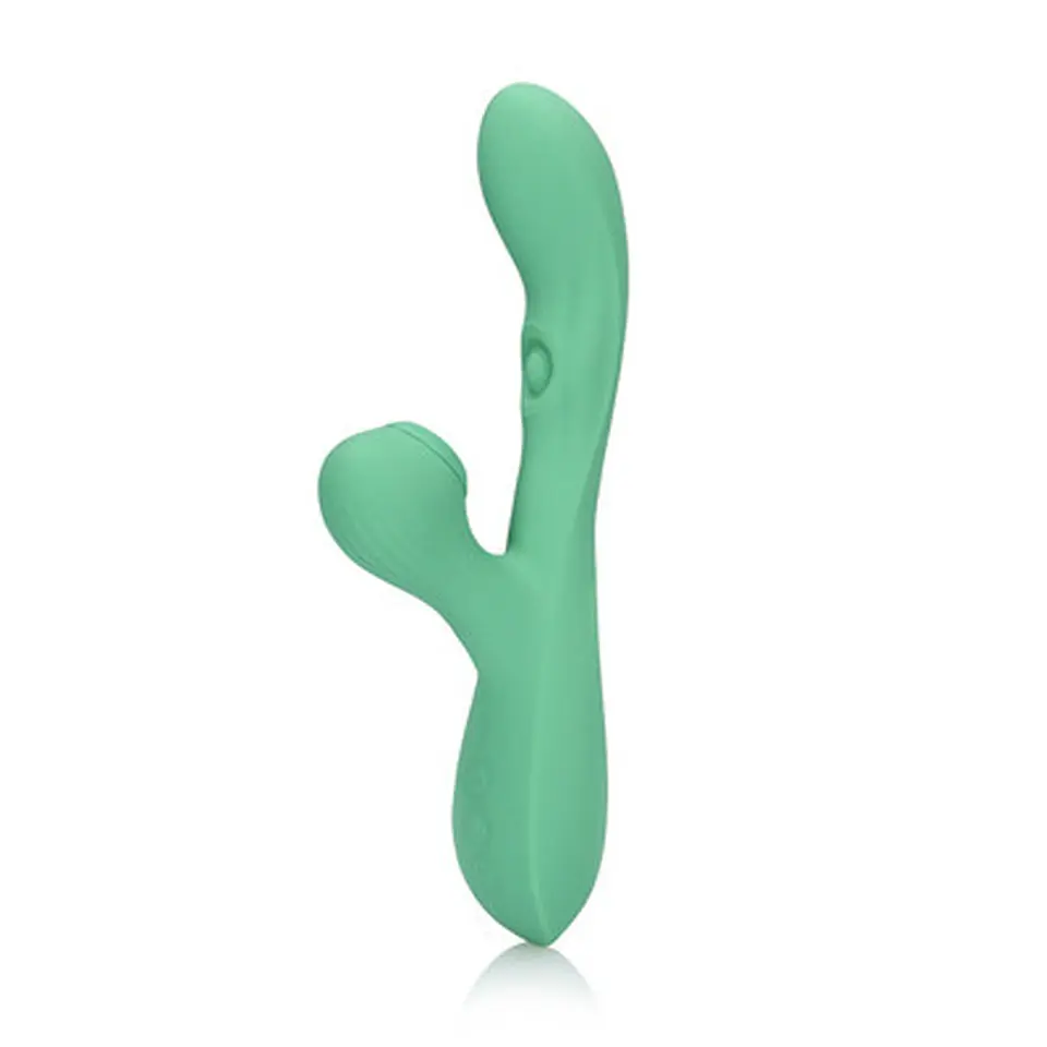 Vibrador Rabbit Pulse Wave and Tongue Flickering Blue Grass Loveline 1