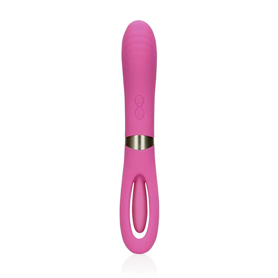 Vibrador Double-Sided Flapping and G-Spot Exuberant Pink Loveline 5