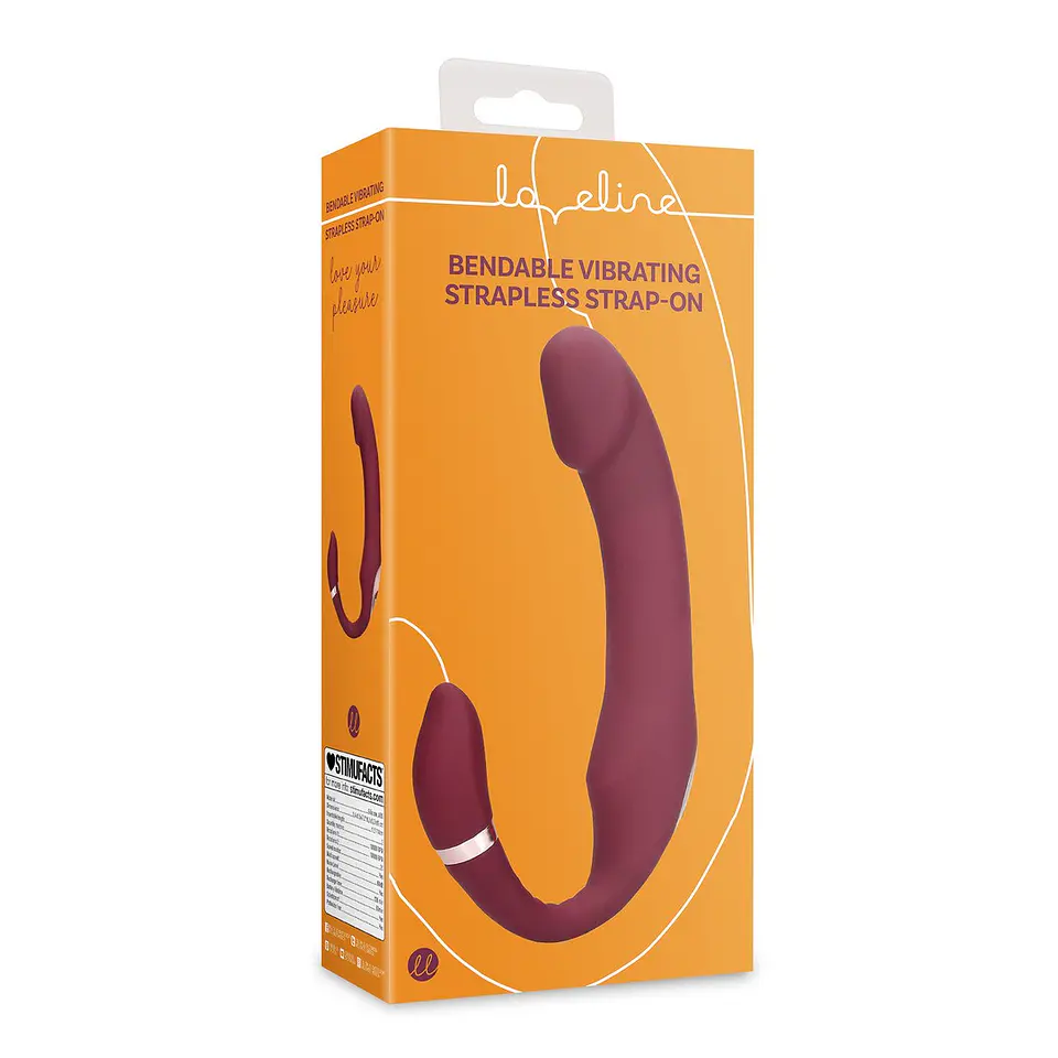 Strap-On sem Arnês com Vibração Merlot Grape Loveline 2