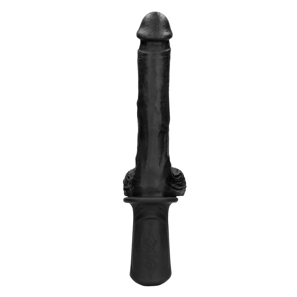 Máquina de Sexo Hand Held de Silicone Líquido Preta Ouch! 4