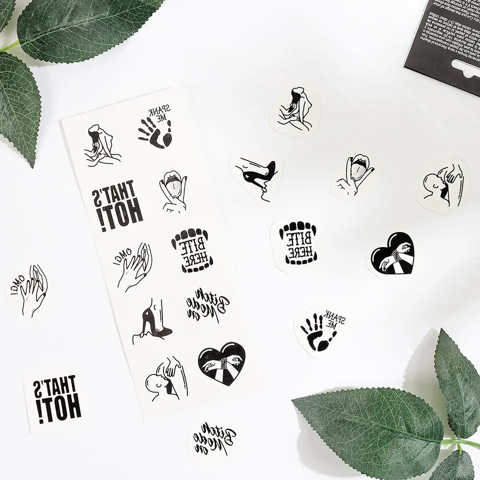 Conjunto de 10 Tatuagens Temporárias - Kinky Collection Chic Tattoo Secret Play 1