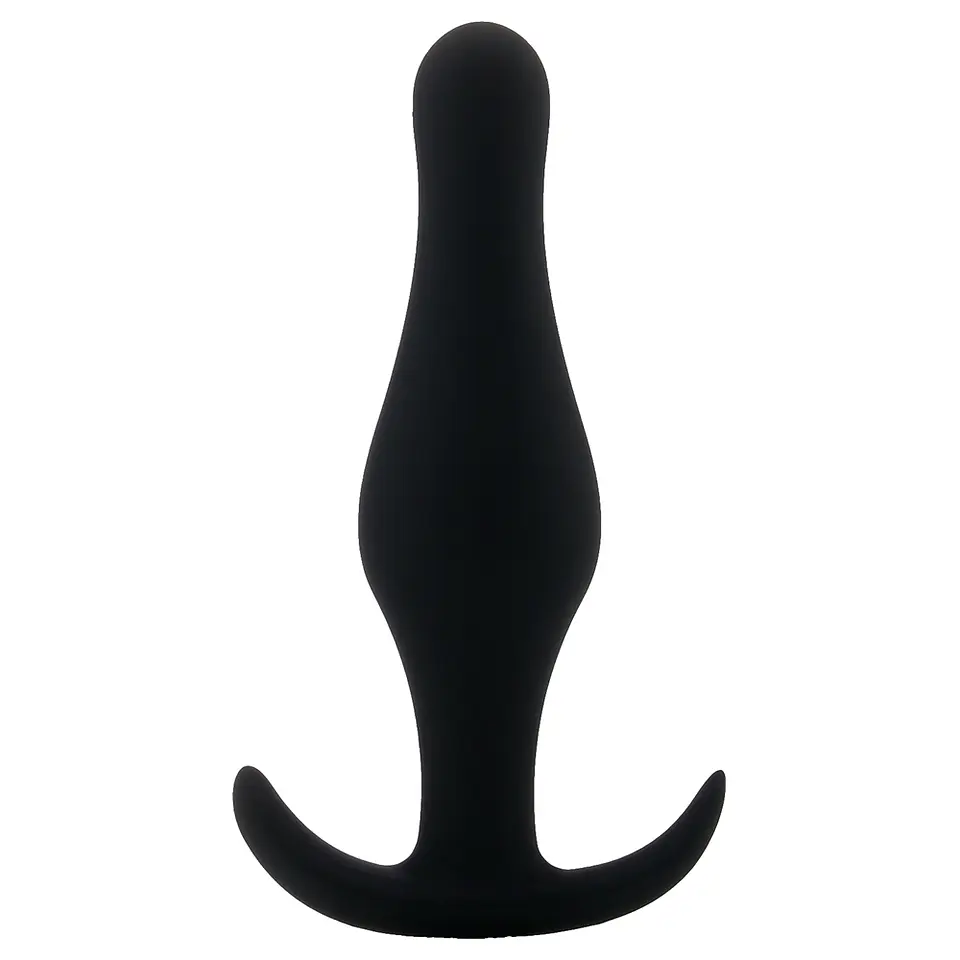 Plug Anal Butt Plug com Pega Preto Médio Shots Toys 1