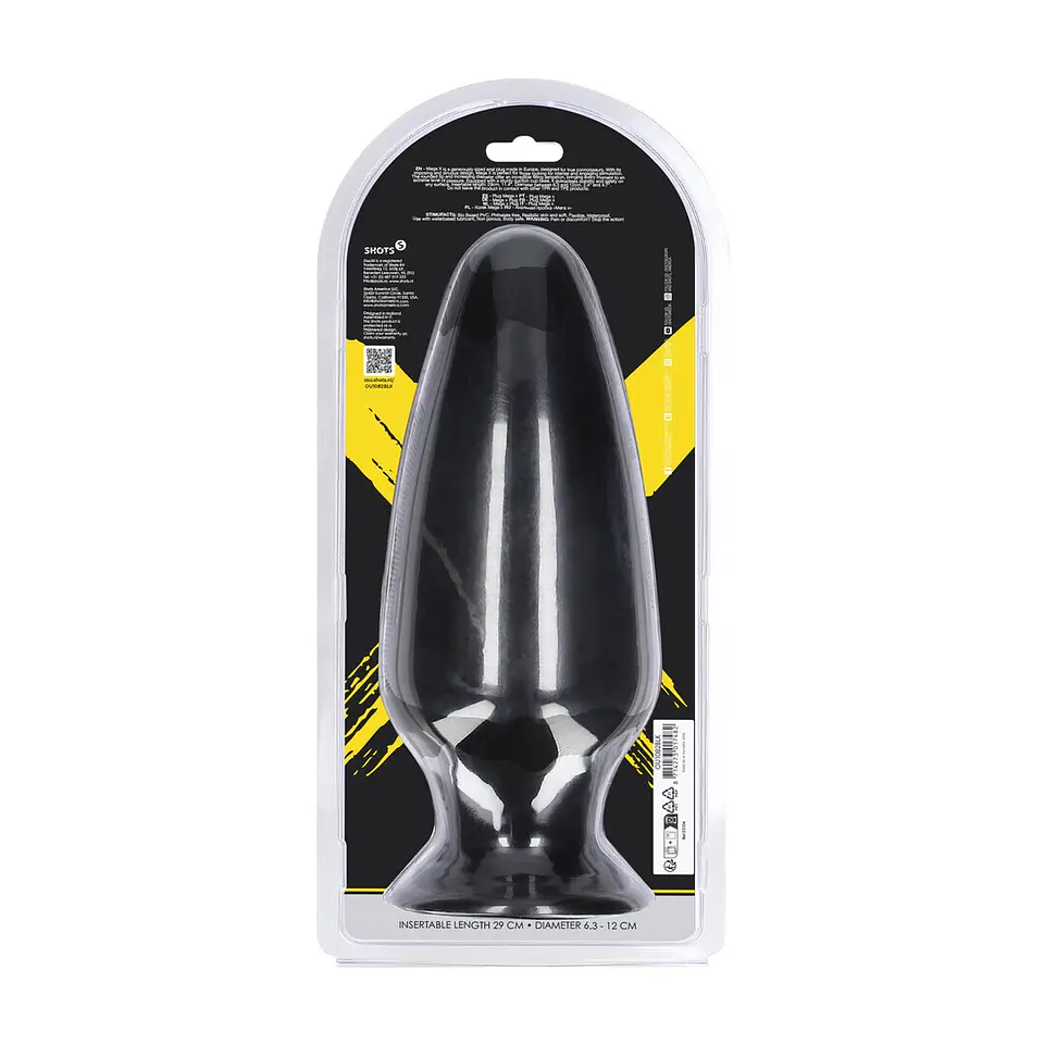 Plug Anal Mega X 29 CM Preto Ouch! 3