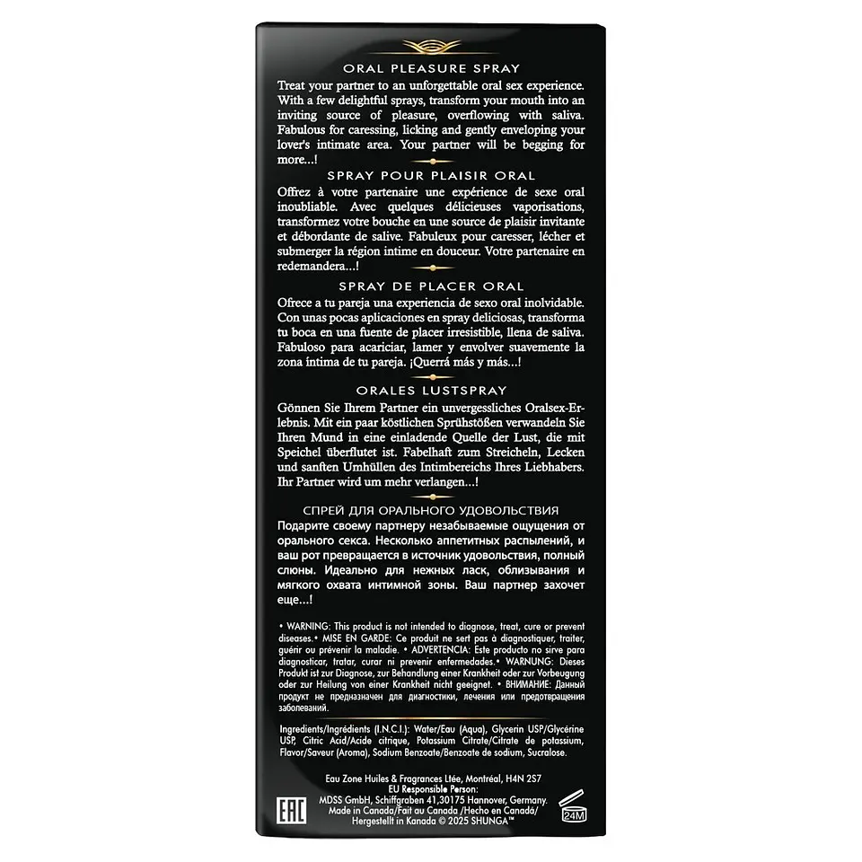 Spray para Uso Oral com Aroma Champanhe/Morango Waves of Pleasure 20 ML Shunga 5