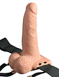 Arnês com Dildo Oco Recarregável 6' Hollow Rechargeable Strap-On com Comando Fetish Fantasy Series - Thumbnail 1