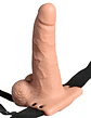 Arnês com Dildo Oco Recarregável 6' Hollow Rechargeable Strap-On com Comando Fetish Fantasy Series - Thumbnail 2