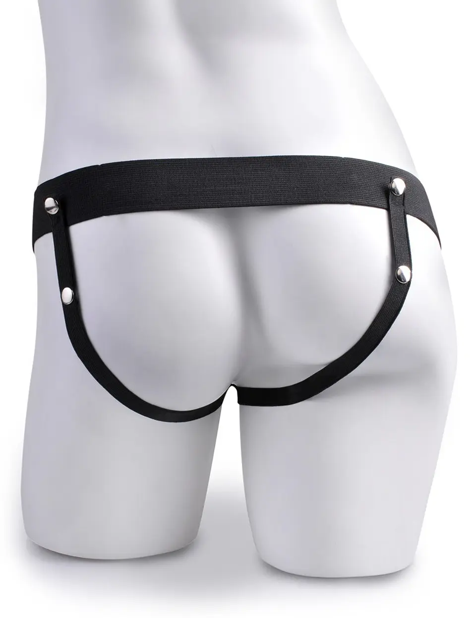 Arnês com Dildo Oco Recarregável 6' Hollow Rechargeable Strap-On com Comando Fetish Fantasy Series 4