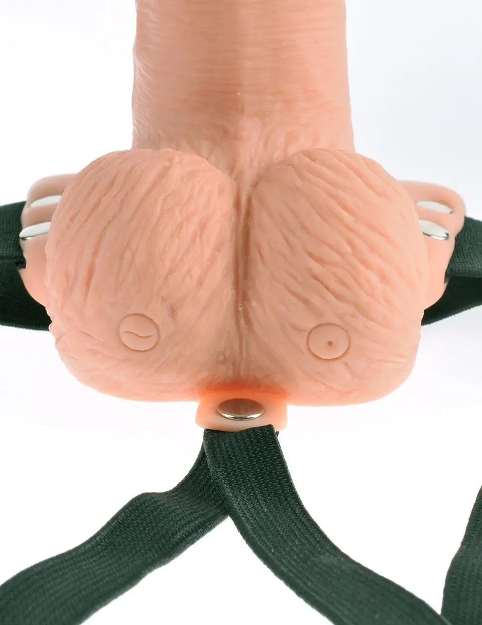 Arnês com Dildo Oco Recarregável 6' Hollow Rechargeable Strap-On com Comando Fetish Fantasy Series 5
