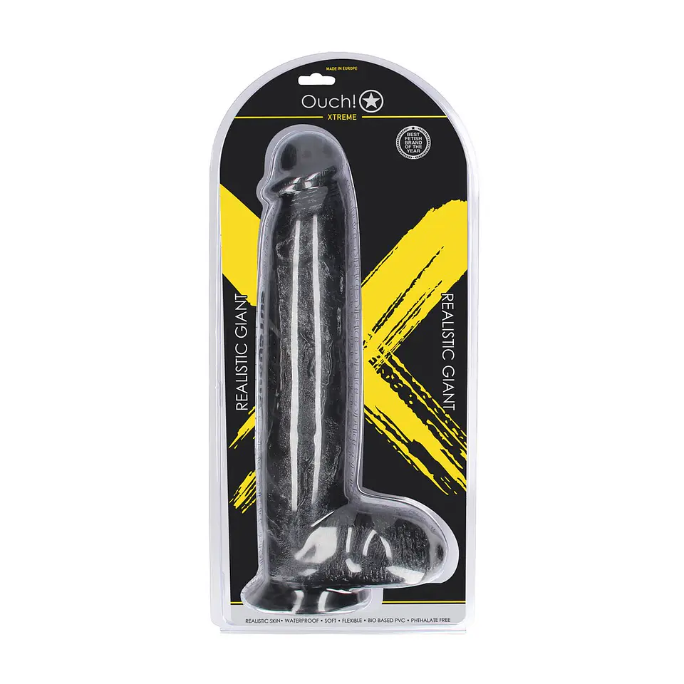 Dildo Realistic Giant 32 CM Preto Ouch! 2