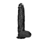 Dildo Realistic Giant 32 CM Preto Ouch! - Thumbnail 4