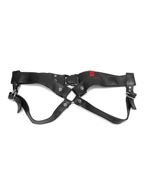 Arnês Lulú Lafem Artesanal 4 CM Leather Preto 'L'