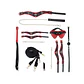 Kit com Bolsa Milan Collection Preto/Vermelho Ouch! - Thumbnail 1