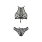 Conjunto de 2 Peças Azalia Preto Erotic Line Passion - Thumbnail 1