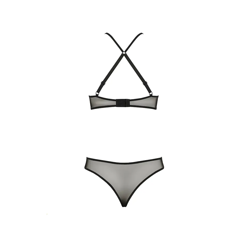 Conjunto de 2 Peças Azalia Preto Erotic Line Passion 2