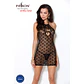 Camisa de Noite e Tanga Azalia Preto Erotic Line Passion - Thumbnail 3