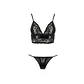 Conjunto de 2 Peças Asuna Preto Erotic Line Passion - Thumbnail 1