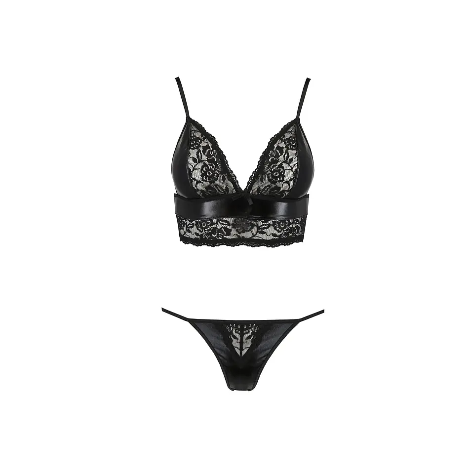 Conjunto de 2 Peças Asuna Preto Erotic Line Passion 2