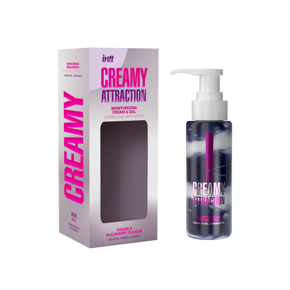 Loção Beijável Cremosa Creamy Attraction Aroma Amora Intt 100ml 2