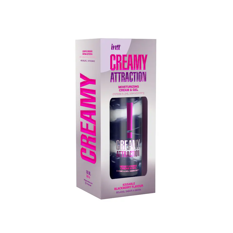 Loção Beijável Cremosa Creamy Attraction Aroma Amora Intt 100ml 3