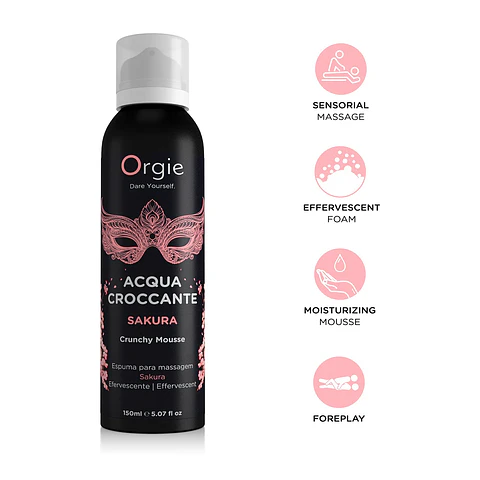 Espuma de Massagem Crackeling Acqua Croccante Sakura 150ml Orgie