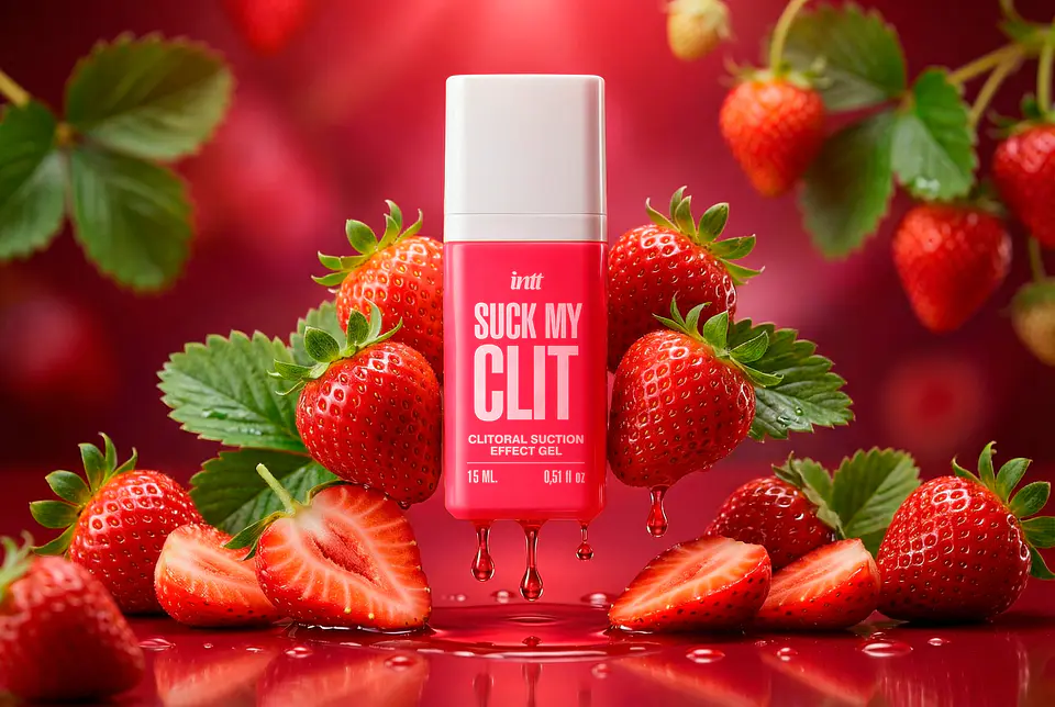 Gel Estimulante Suck My Clit Morango Silvestre 15ml Intt 5
