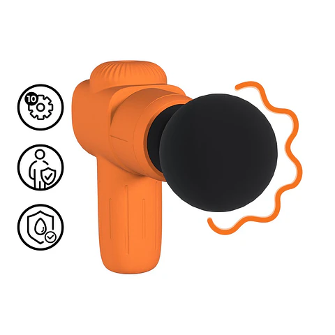 Mini Massajador Recarregável Microboost Laranja Loveline