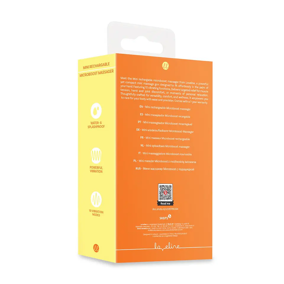 Mini Massajador Recarregável Microboost Laranja Loveline 3