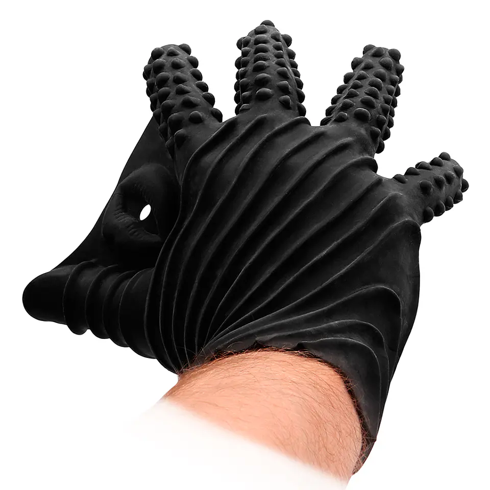 Luva Estimulante de Silicone Fist It Preta 1
