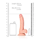 Dildo Realista com Testículos Curved 7 /18cm Flesh Realrock - Thumbnail 6