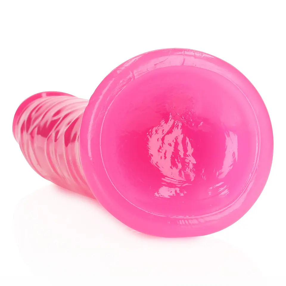 Dildo Slim Realistic Glow In the Dark 9 /22.5 CM Rosa Realrock 5