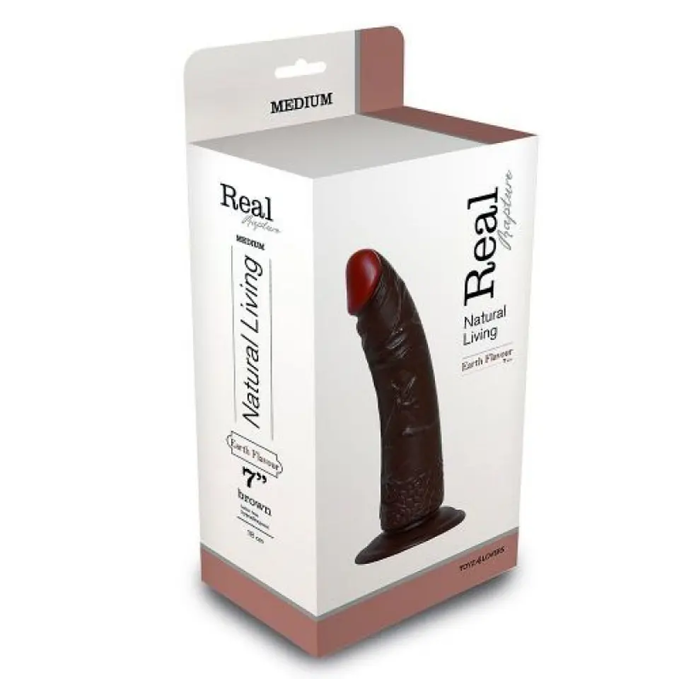 Dildo Realístico Real Rapture Earth Flavour 7'' Negro Toyz4lovers 3