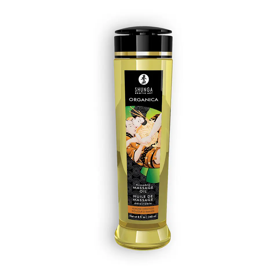 Óleo de Massagem Beijável Shunga Organica Amêndoa Doce 240ml Shunga Erotic Art 2