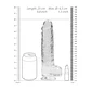 Dildo Realista com Testículos Crystal Clear 9 /23cm Transparente Realrock - Thumbnail 6
