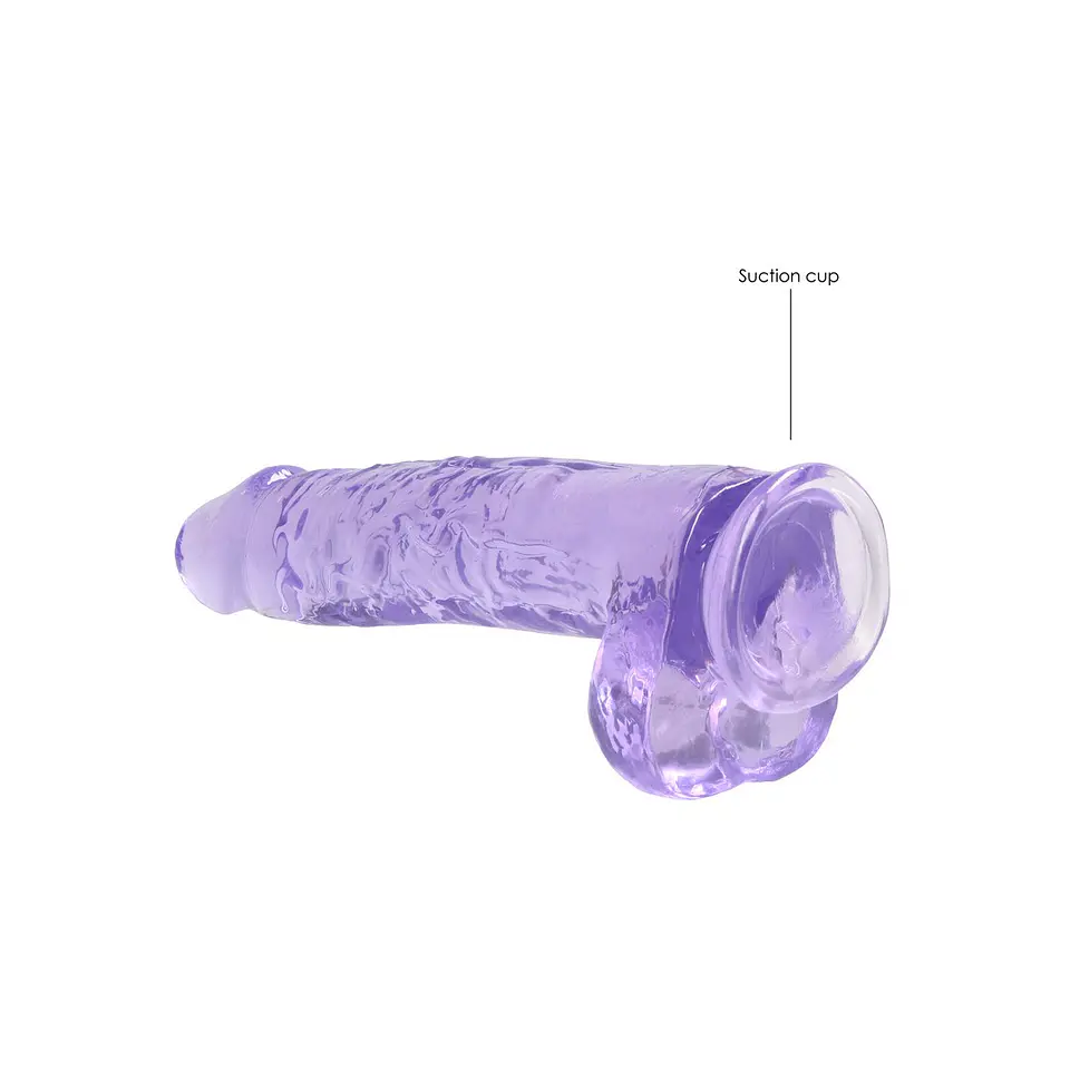 Dildo Realista com Testículos Crystal Clear 9 /23 CM Realrock 5