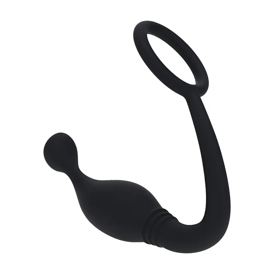 Estimulador de Próstata com Anel de Silicone L Preto Levelz 1