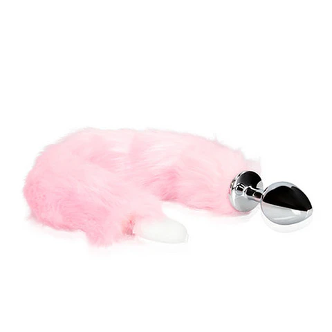 Plug Anal com Cauda de Raposa Rosa Luminosa Ouch!