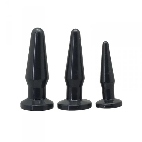 Conjunto de 3 Plugs Anais Timeless Anal Plugs Pretos Toyz4lovers
