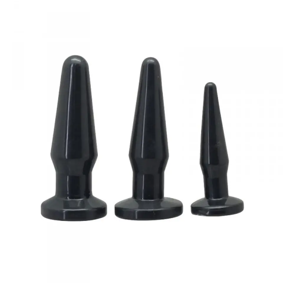 Conjunto de 3 Plugs Anais Timeless Anal Plugs Pretos Toyz4lovers 1